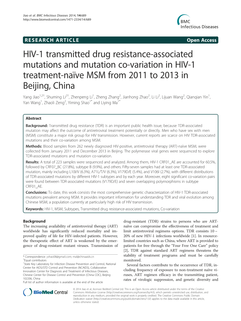 HIV-1 Transmitted Drug Resistance-Associated Mutations