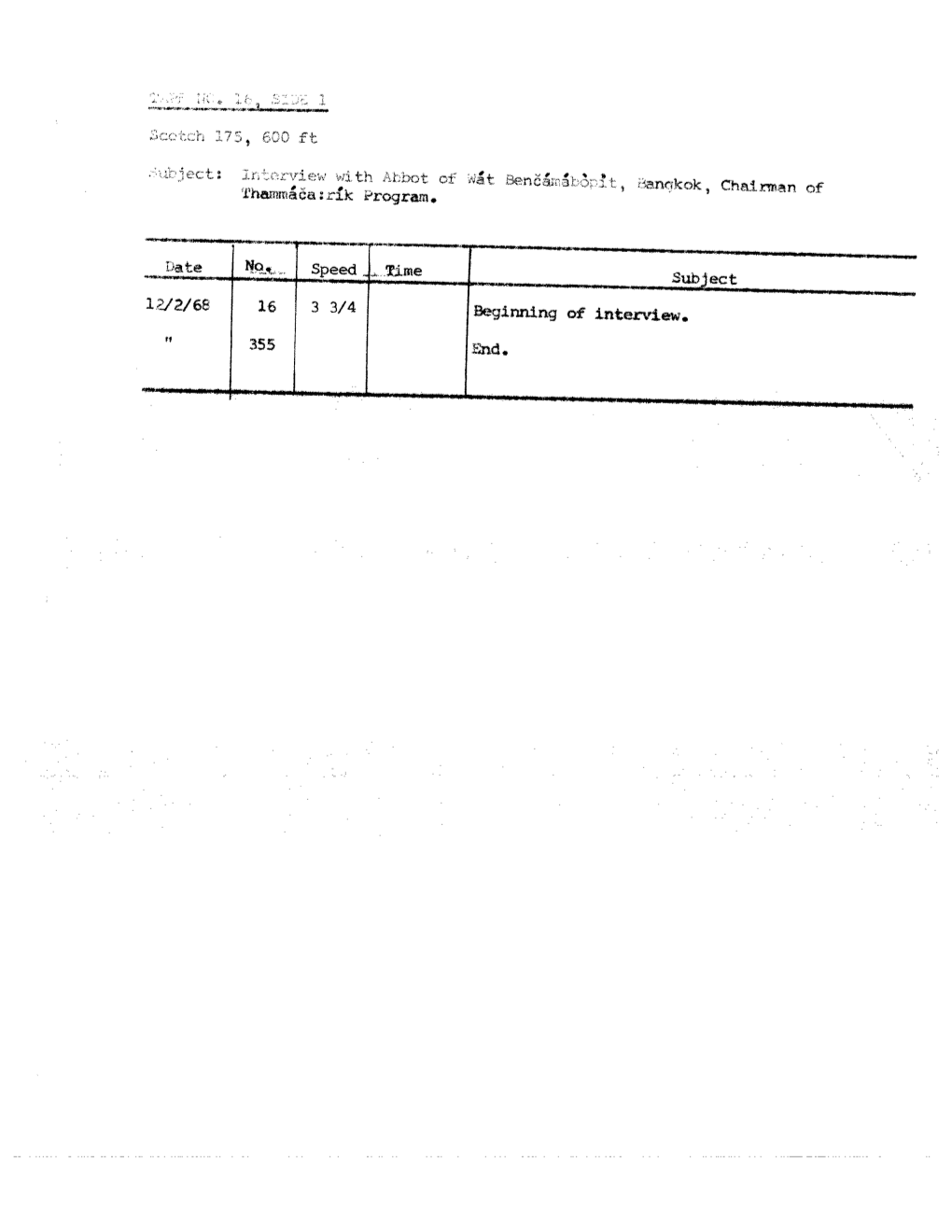 1968 02 12 Bkk Tape 16 a A