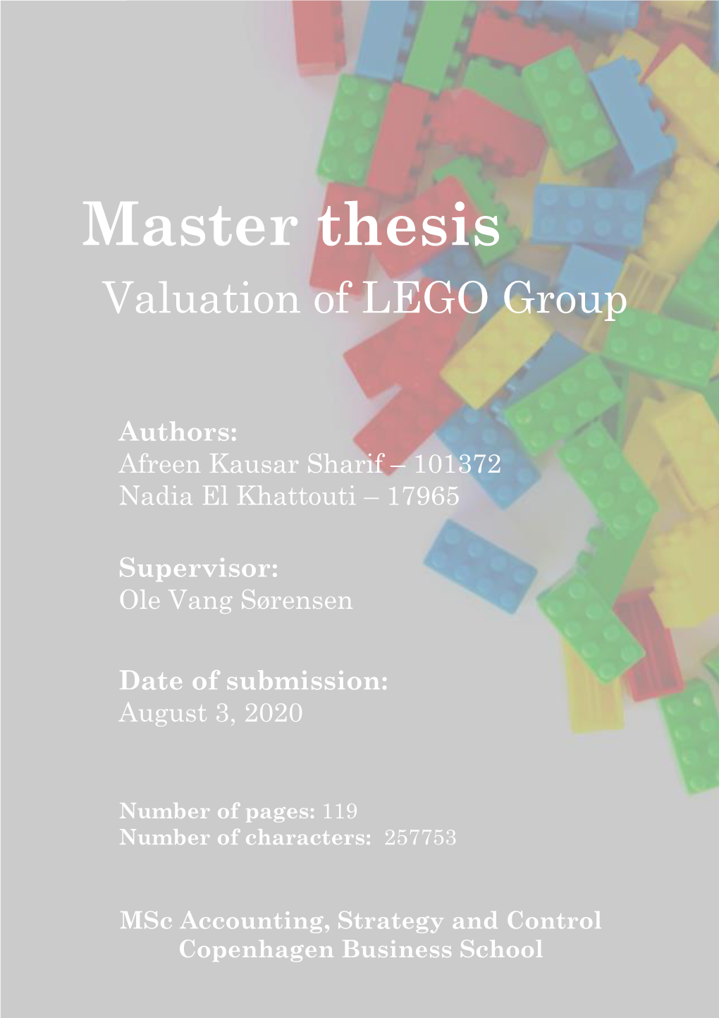 Master Thesis