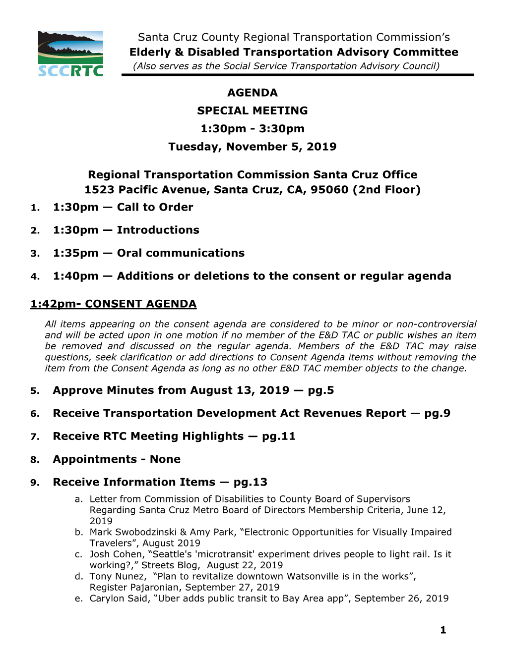 Santa Cruz County Regional Transportation Commission's