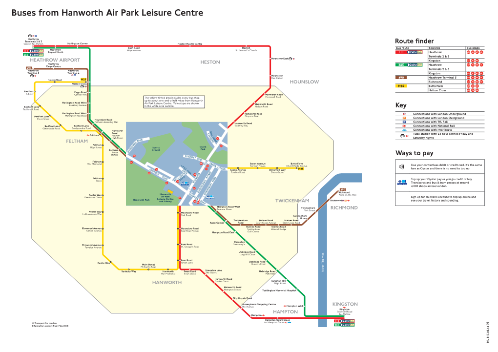 Buses from Hanworth Air Park Leisure Centre