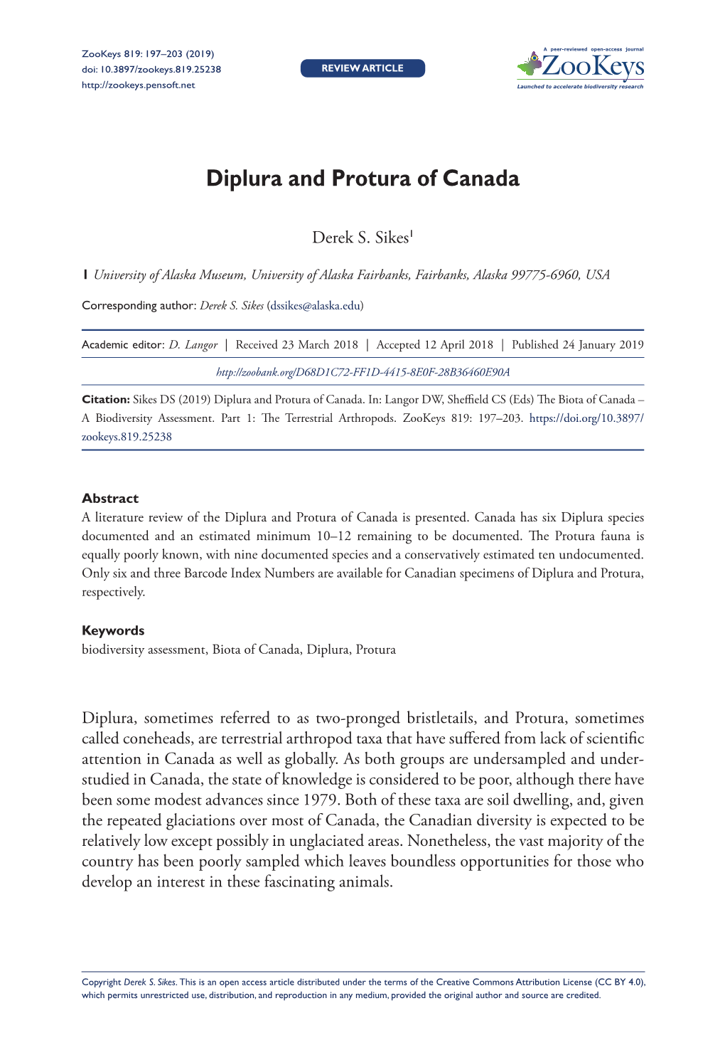 ﻿Diplura and Protura of Canada