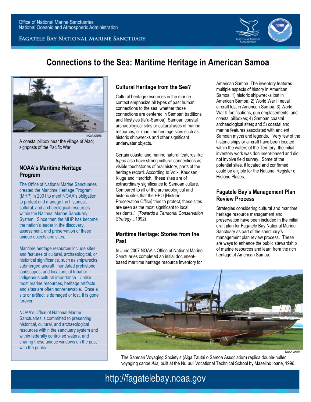 Maritime Heritage in American Samoa