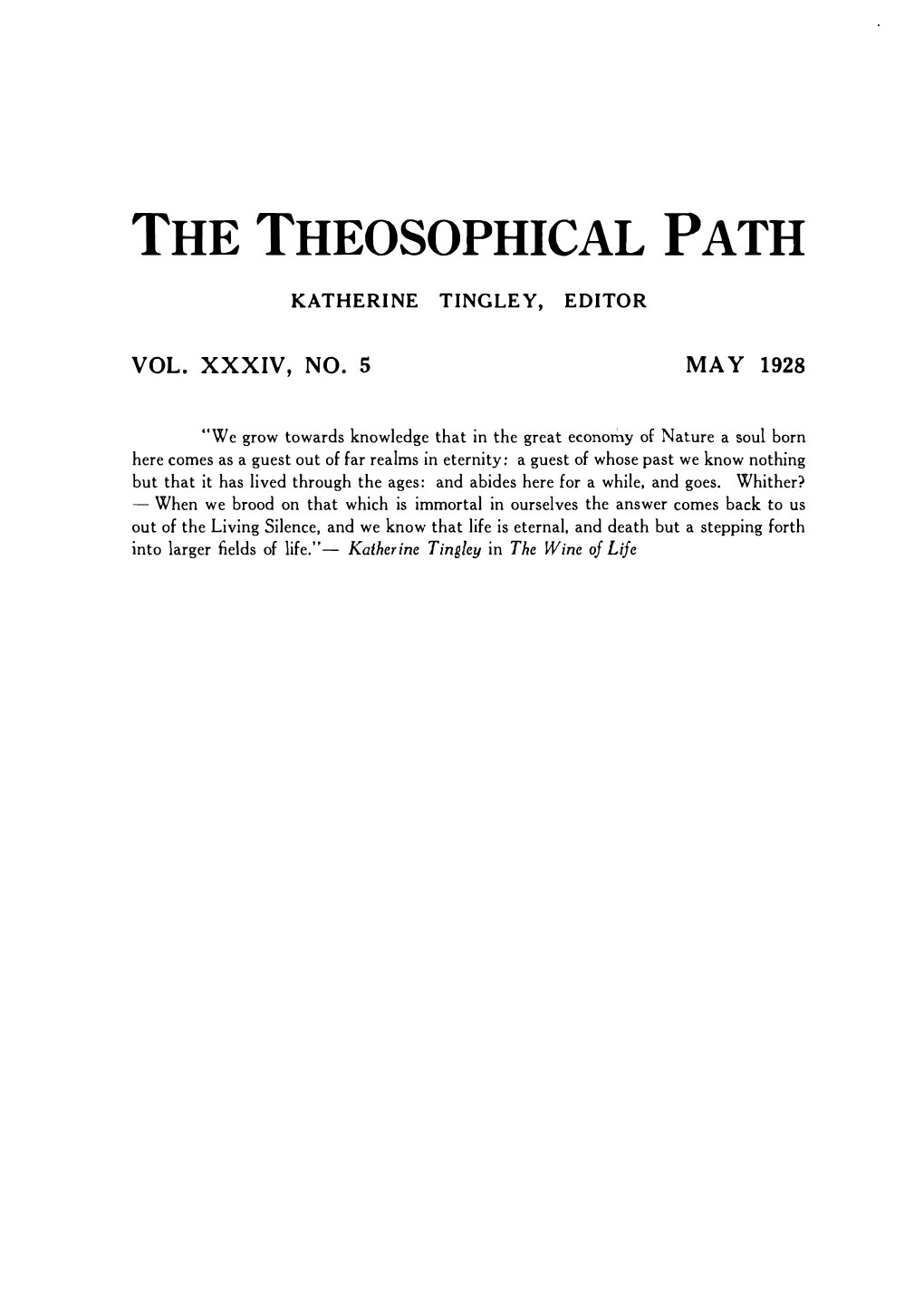 The Theosophical Path