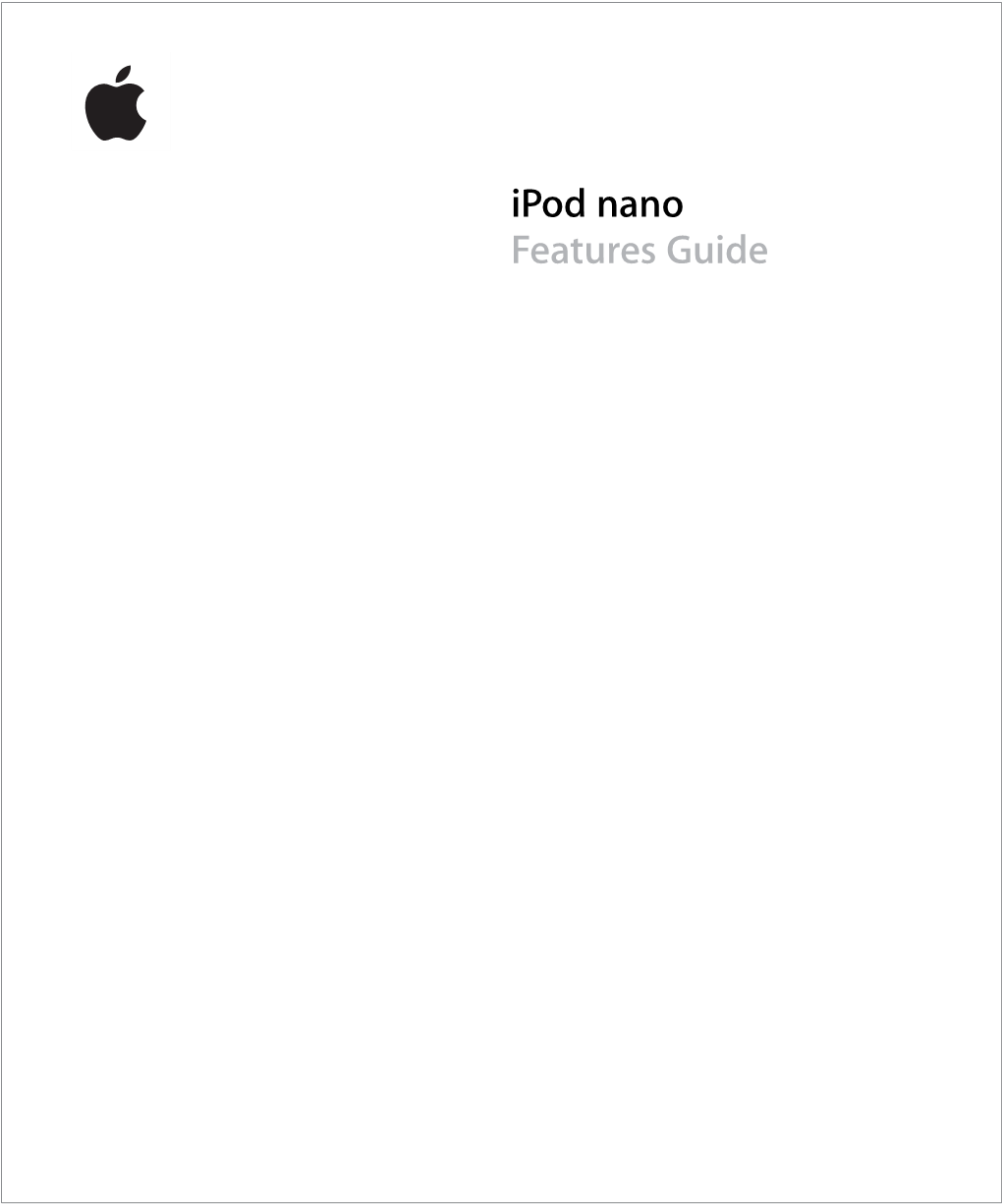 Ipod Nano Features Guide