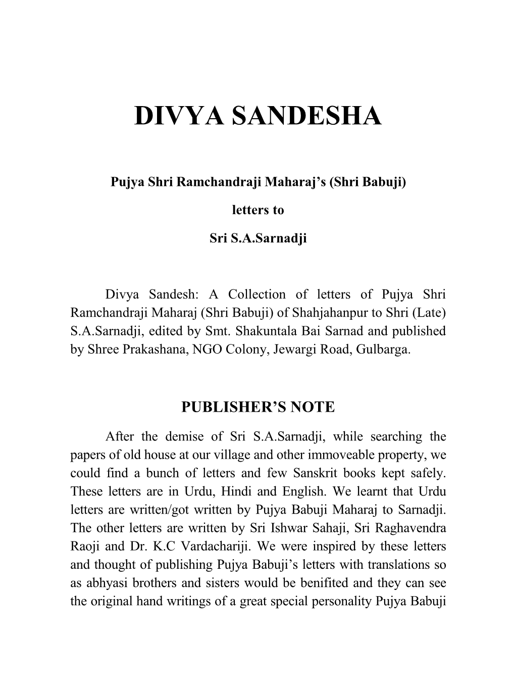 Divya Sandesha