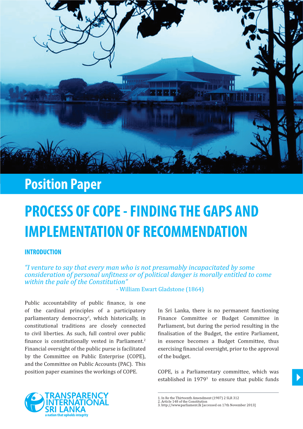 Process of Cope - Finding the Gaps and Implementation of Recommendation