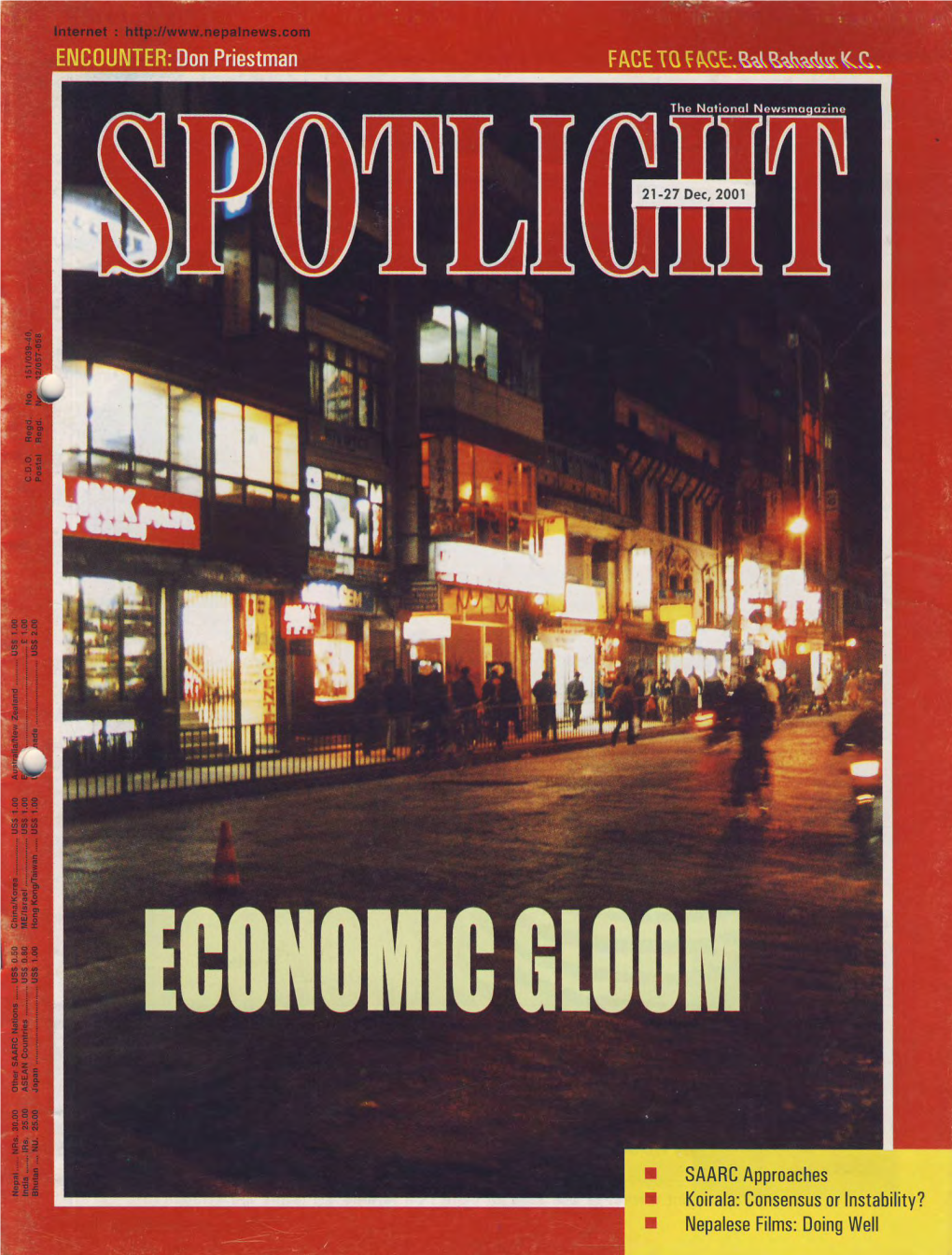 SPOTLIGHT EDITOR's NOTE the National Newsmagazlne Ivol