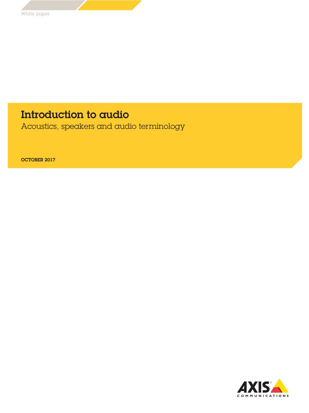 Introduction to Audio Acoustics, Speakers and Audio Terminology