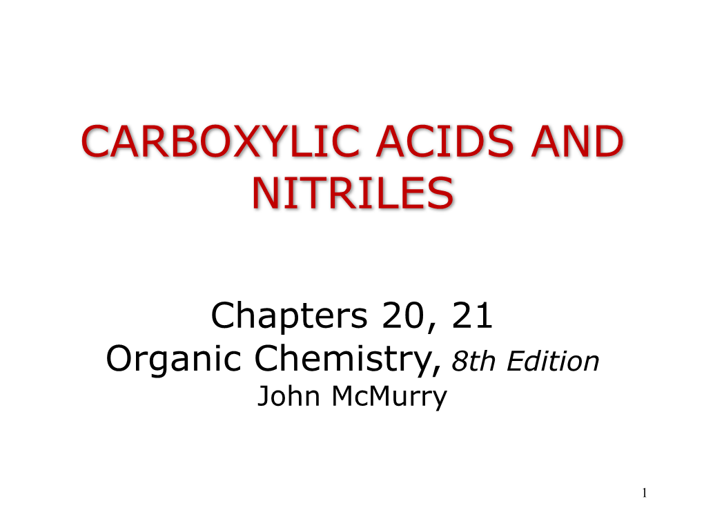 11 Carboxylic Acids and Derivatives