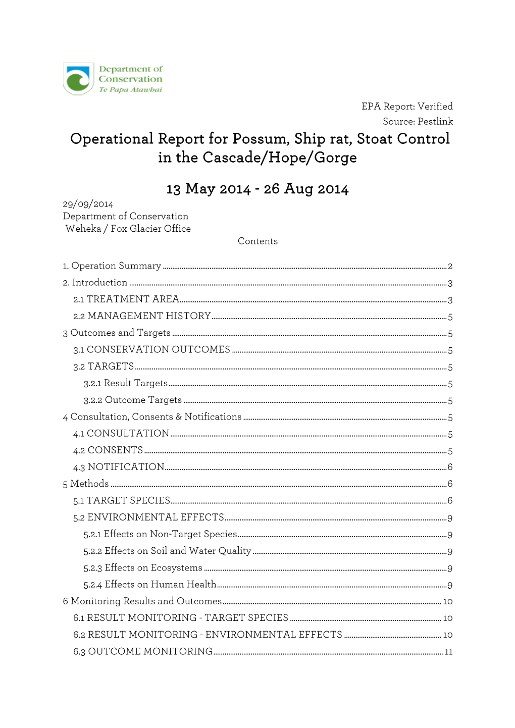 Operational List