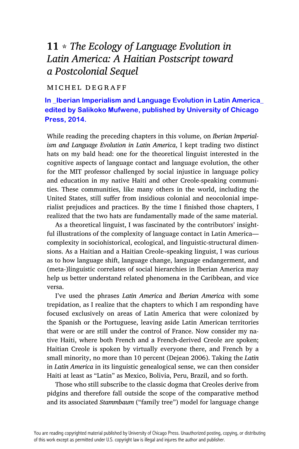 Iberian Imperialism and Language Evolution in Latin America