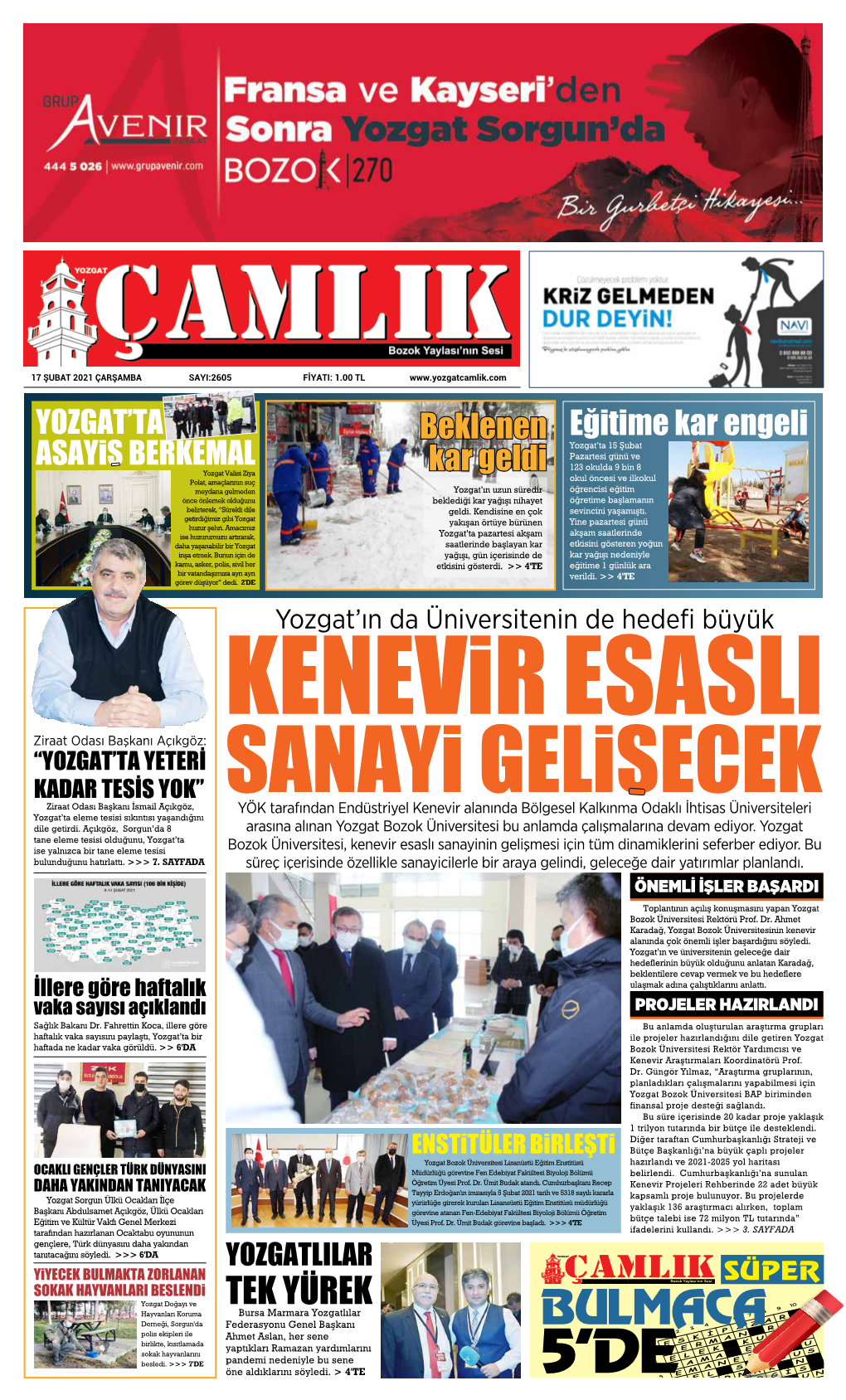 16.02.2021 Manşeti