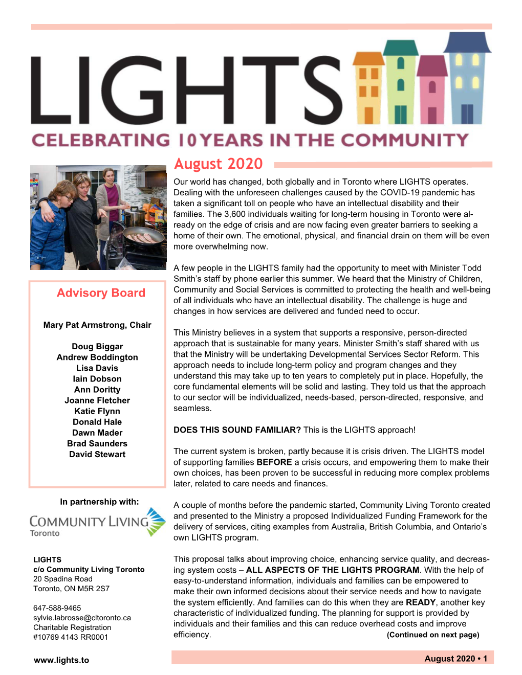 Lights Newsletter, Summer 2020