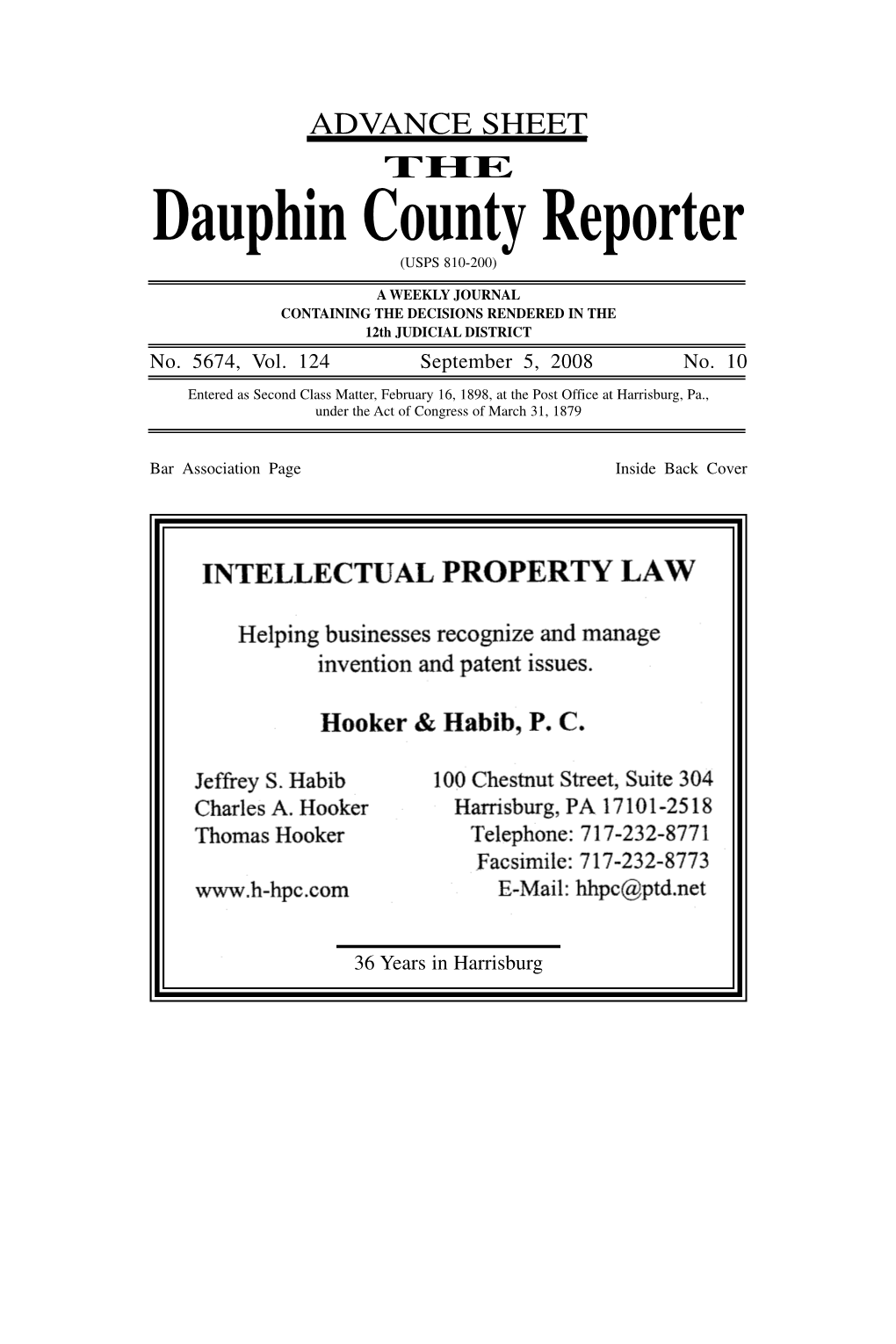 Dauphin County Reporter (USPS 810-200)