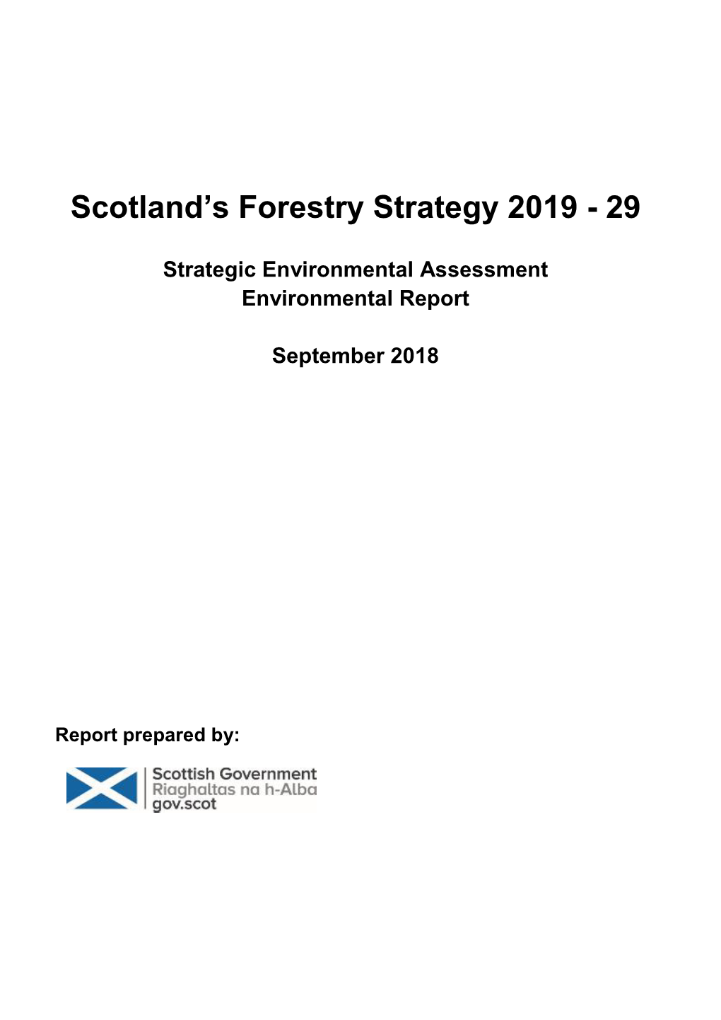 Scotland's Forestry Strategy 2019