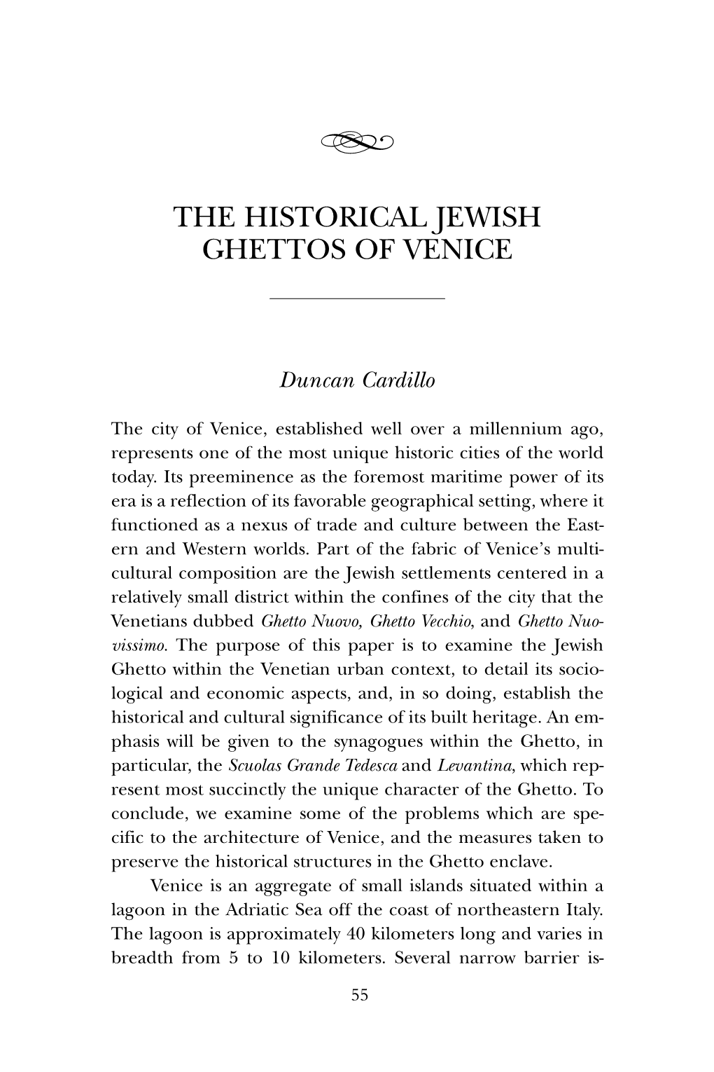 The Historical Jewish Ghettos of Venice