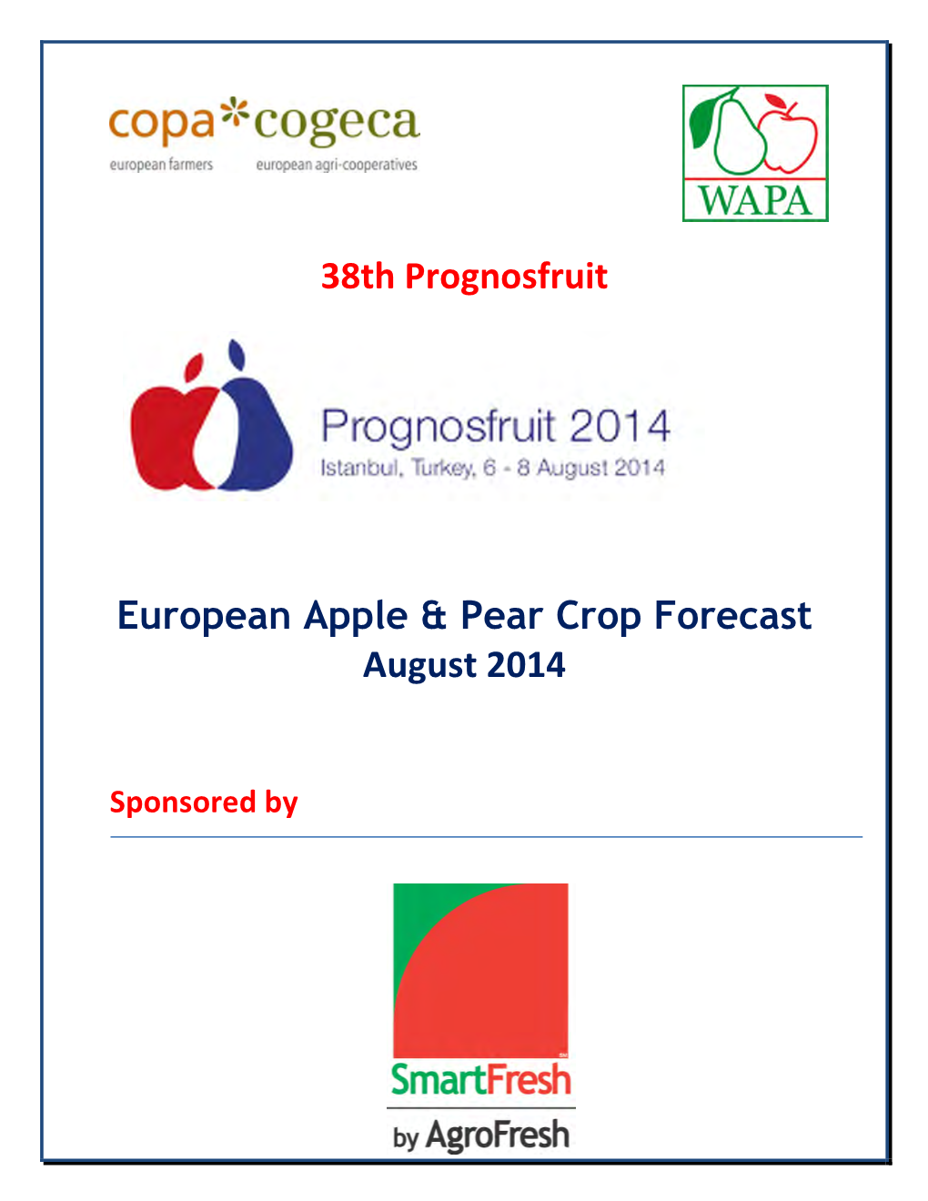 European Apple and Pear Forecast Crop Production 2014