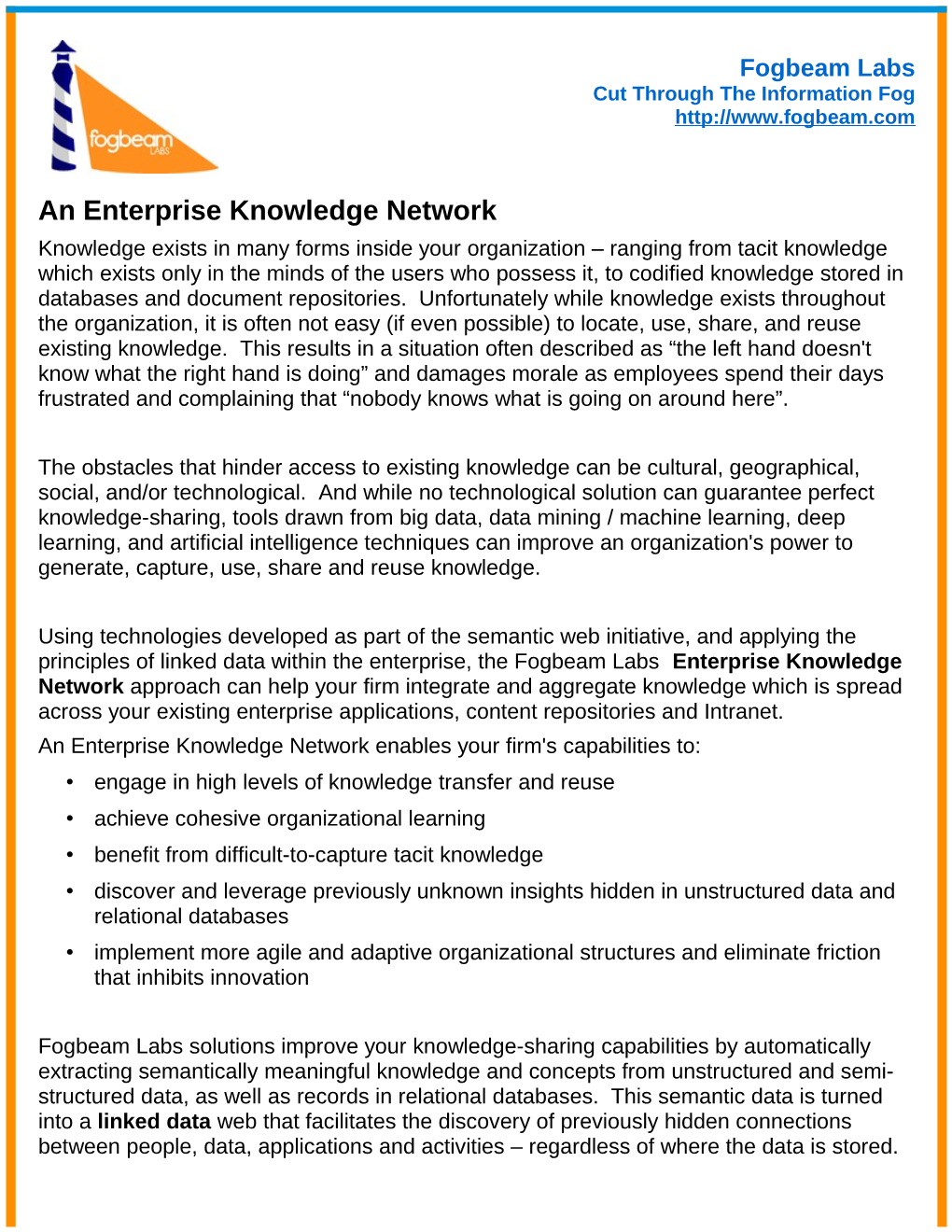 An Enterprise Knowledge Network