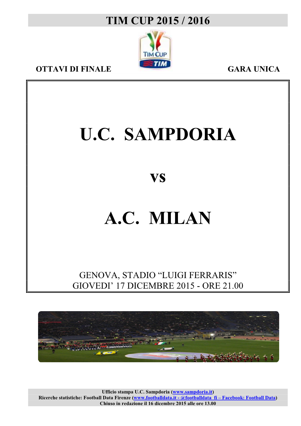 Sampdoria-Milan