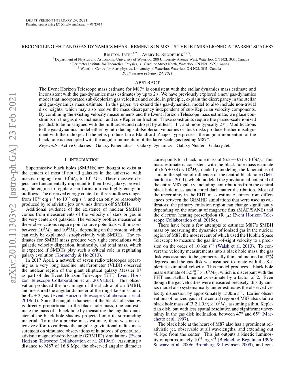 Arxiv:2010.11303V2 [Astro-Ph.GA] 23 Feb 2021