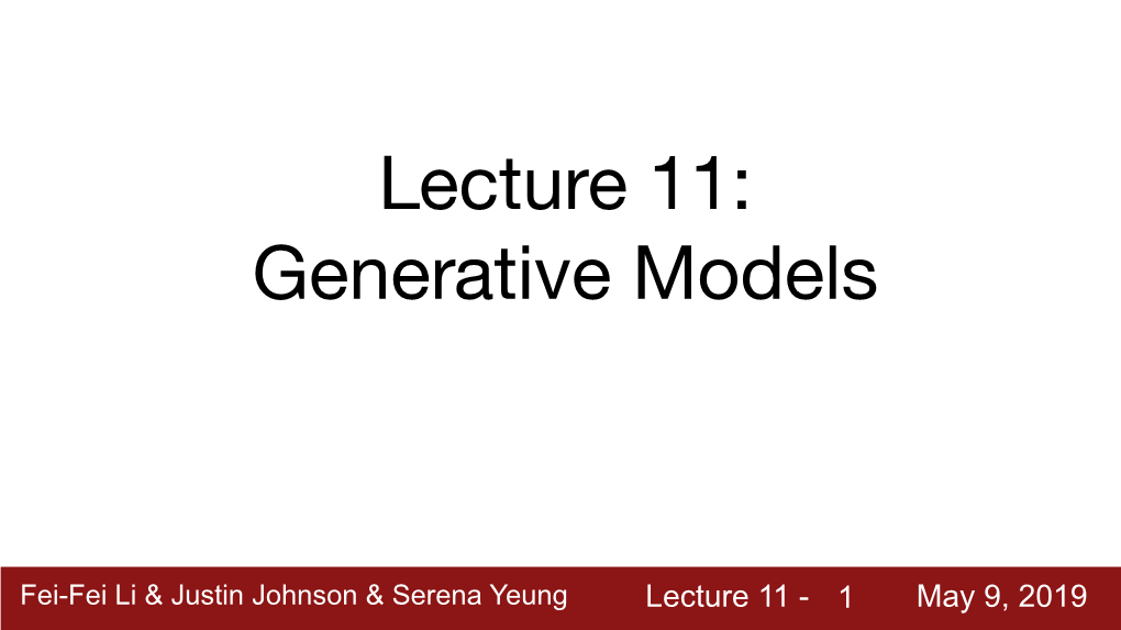 Generative Models