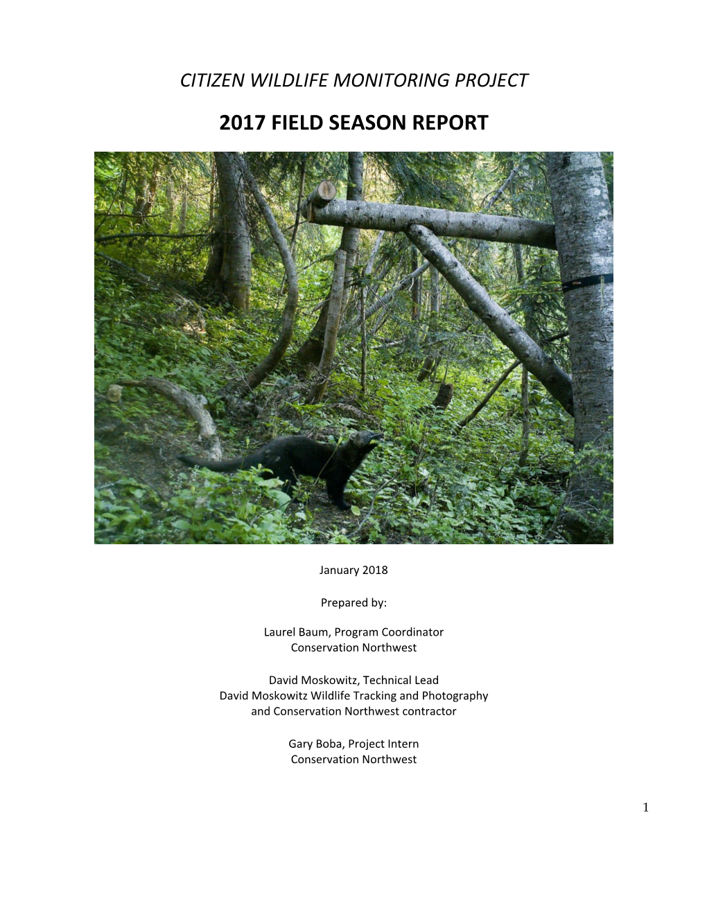 2017 Field Season Report