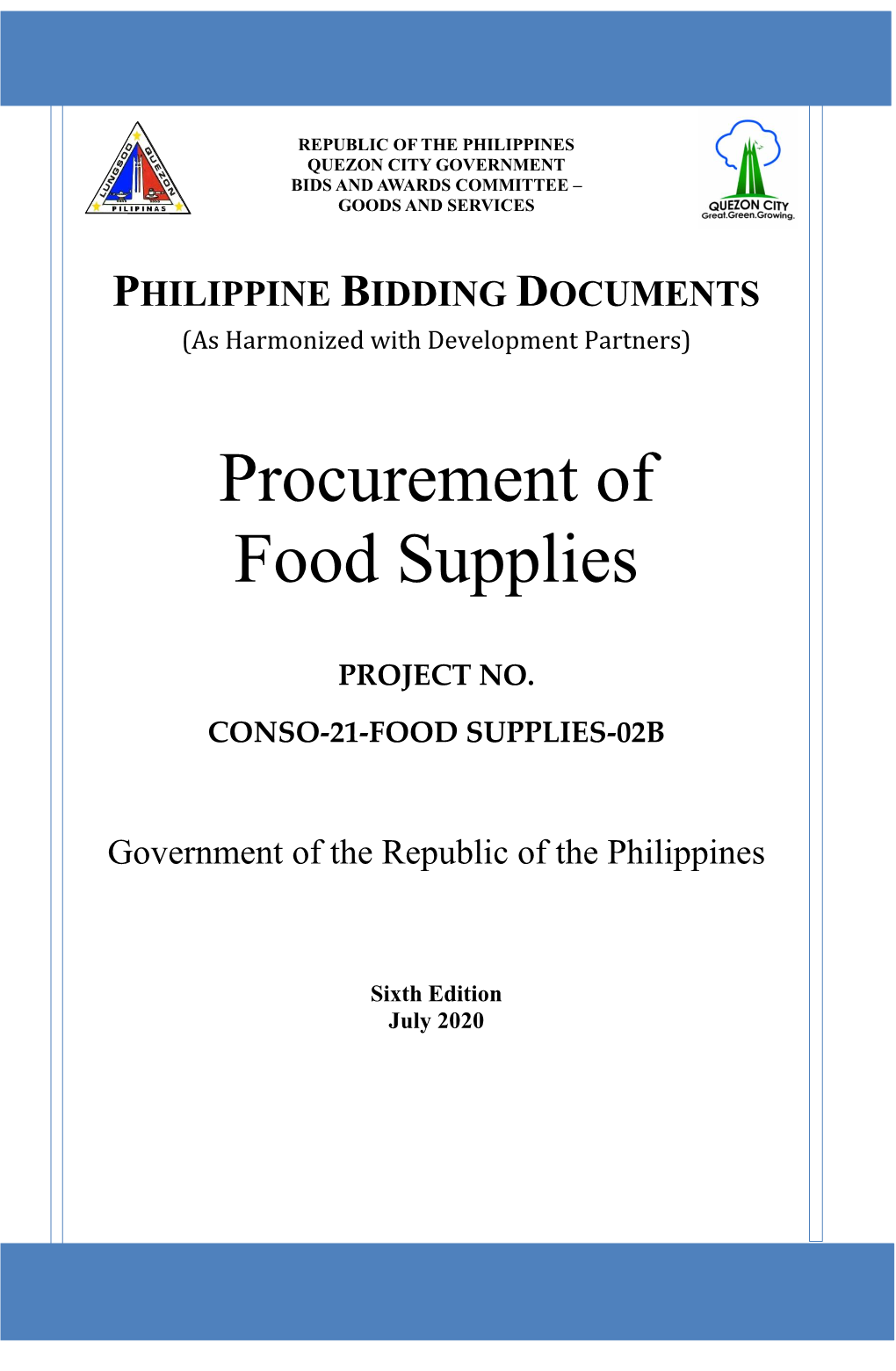 Procurement of Food Supplies