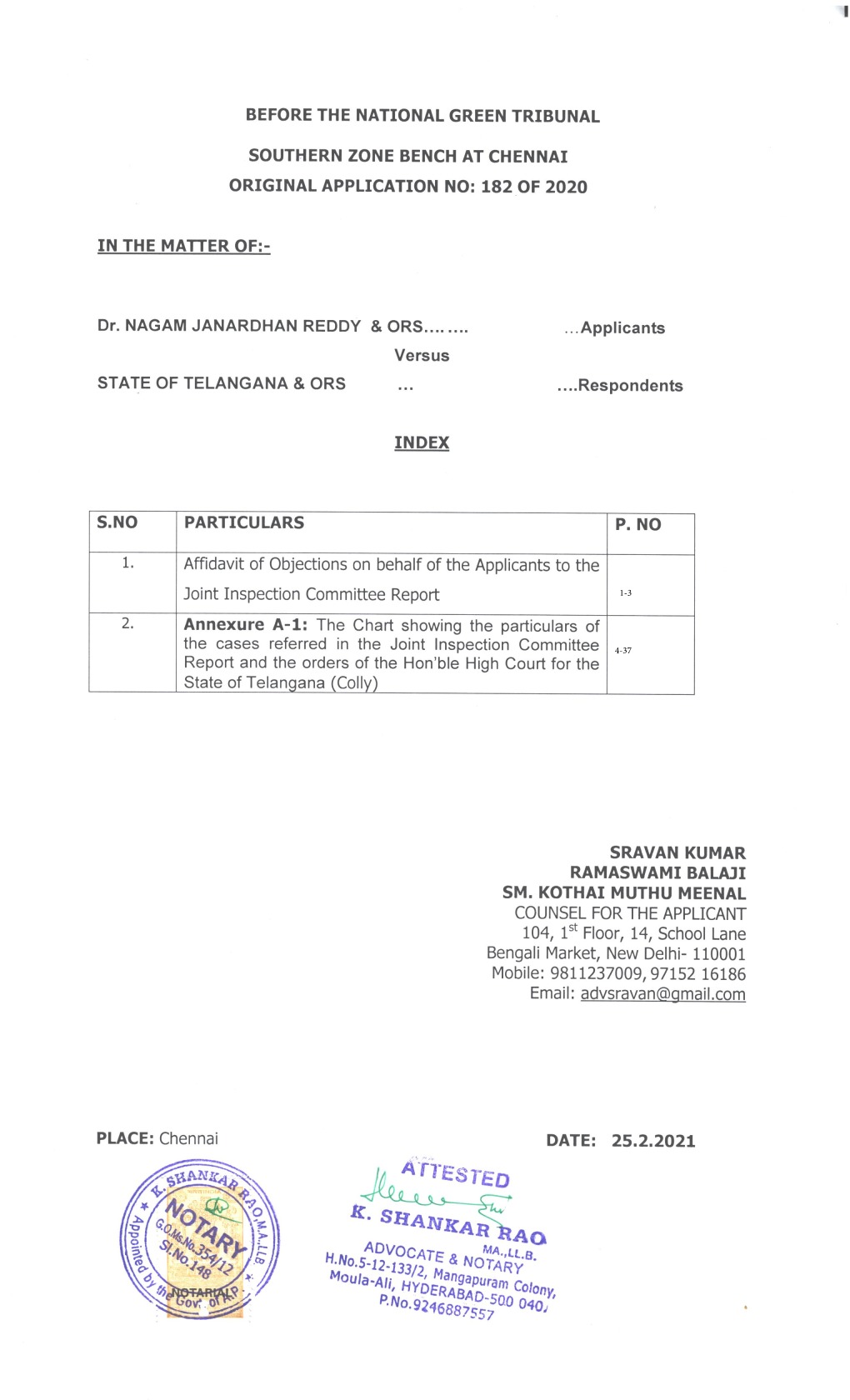 Details of NALA Permissions/Layout Approvals Issued Within the FTL and Buffer Zone of 10 Water Bodies Covered Under Hon'ble NGT O.A.No