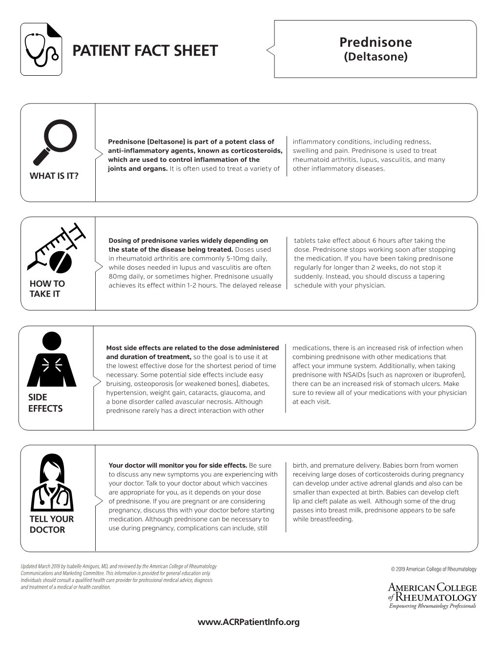 PATIENT FACT SHEET (Deltasone)