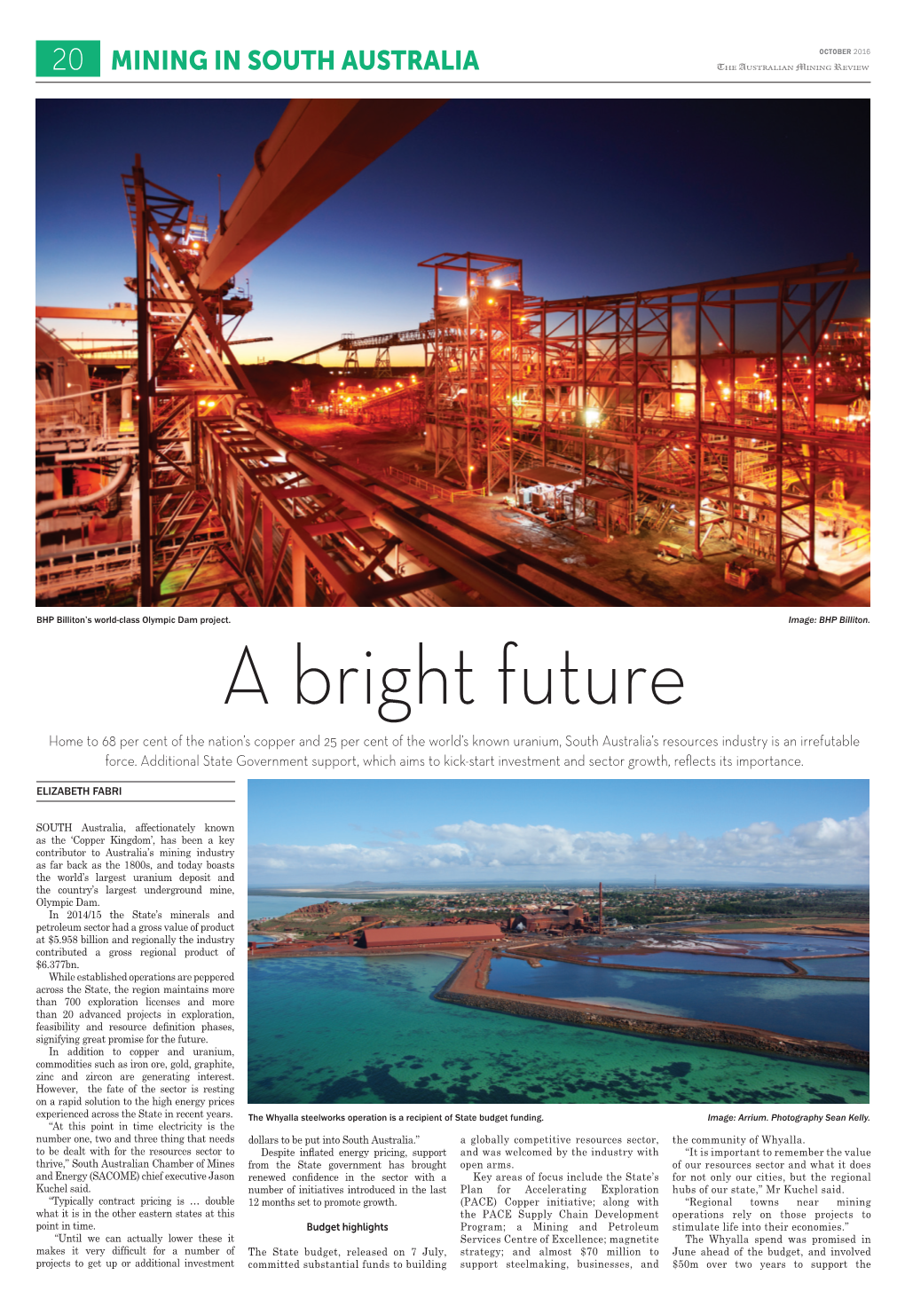 Mining in South Australia the AUSTLIAN MINING REVIEW