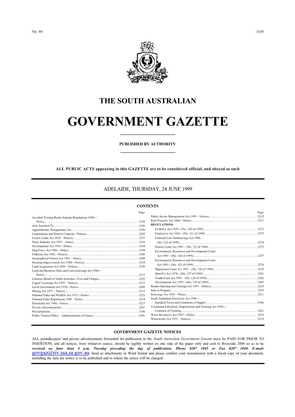 Government Gazette