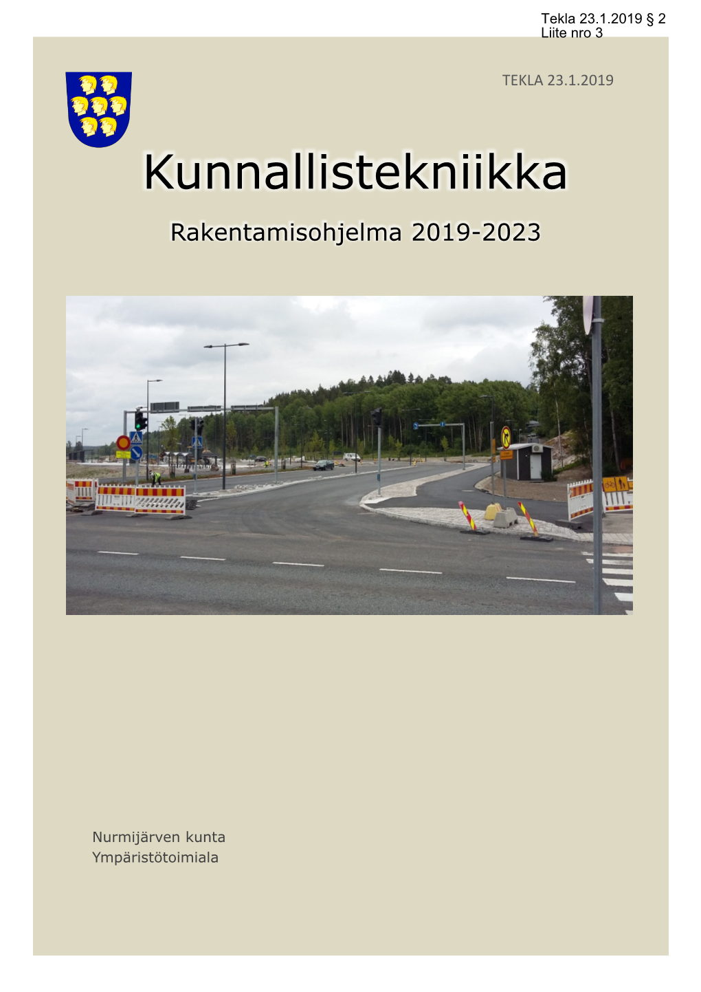 Kunnallistekniikka Rakentamisohjelma 2019-2023