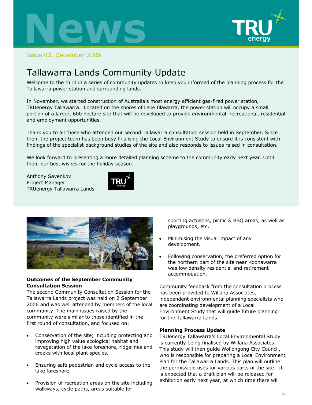 Tallawarra Lands Community Update