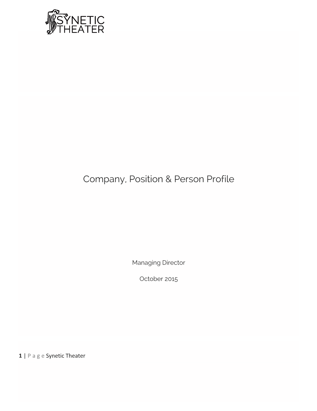 Company, Position & Person Profile