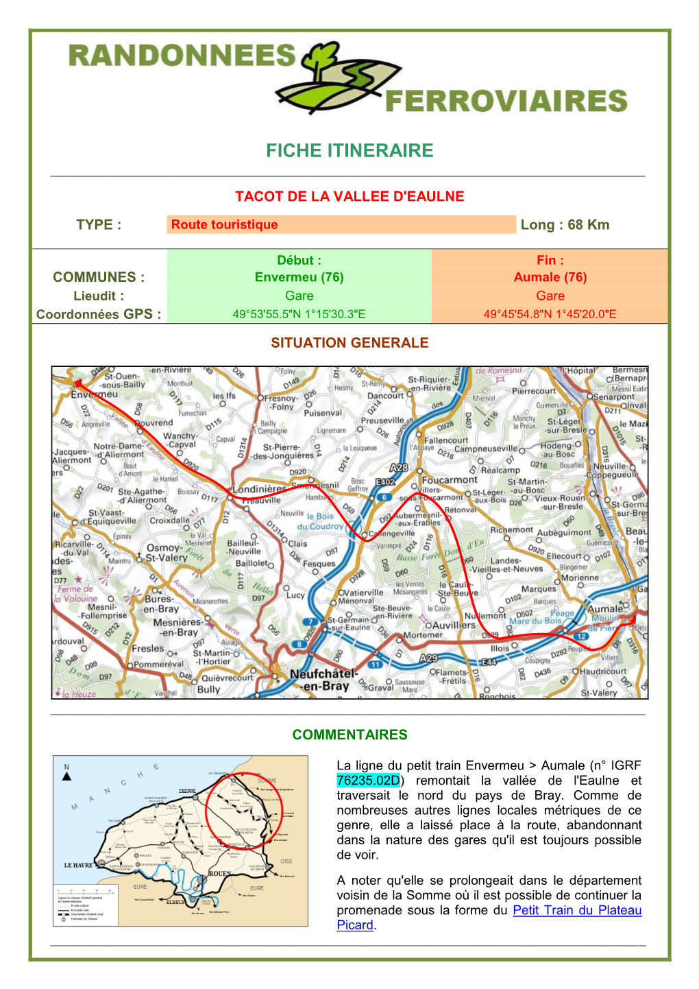 Fiche Itineraire ______