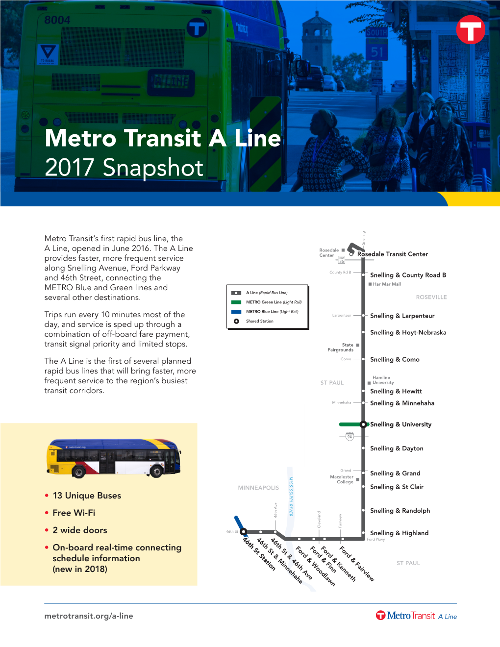 Metro Transit a Line 2017 Snapshot