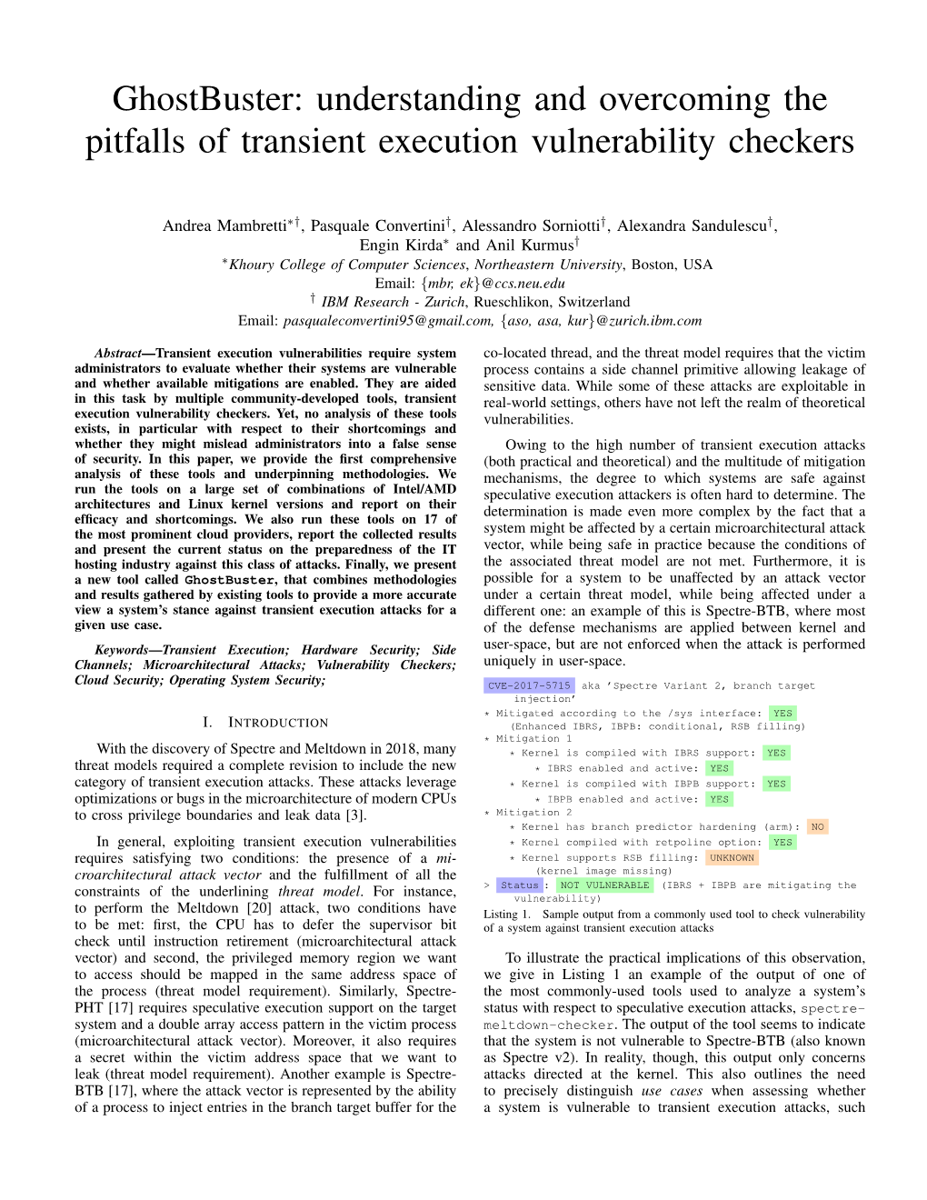 Ghostbuster: Understanding and Overcoming the Pitfalls of Transient Execution Vulnerability Checkers