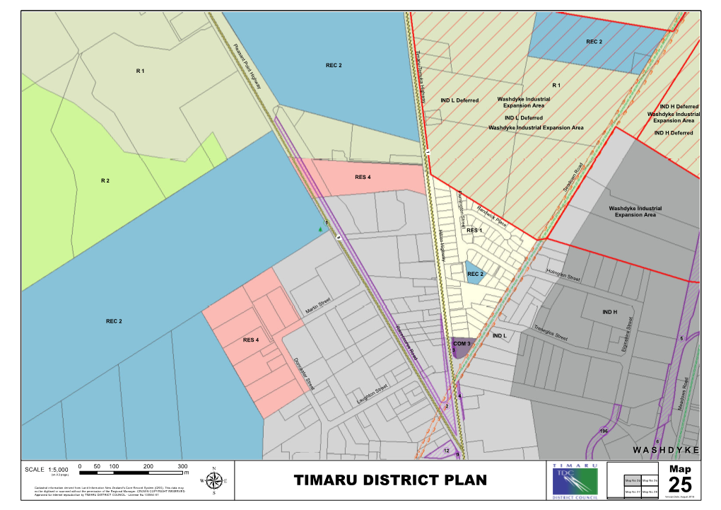 TIMARU DISTRICT PLAN Map No 25 Map No 26 Cadastral Information Derived from Land Information New Zealand's Core Record System (CRS)