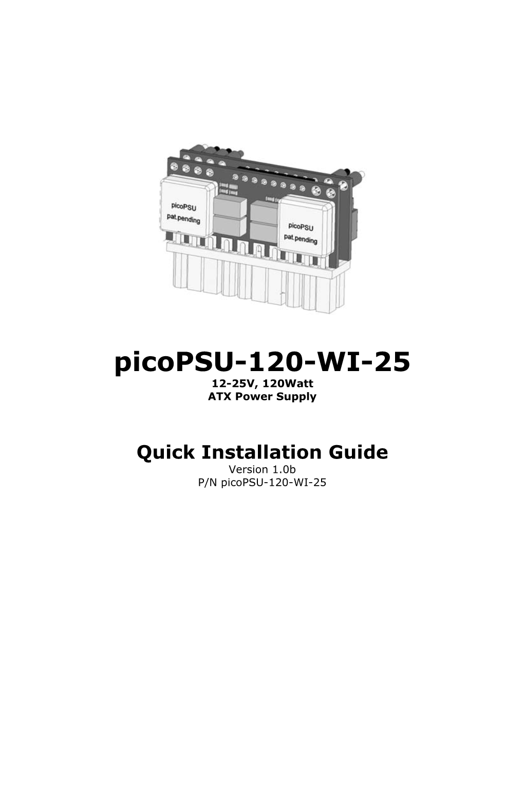 Picopsu-120-WI-25 12-25V, 120Watt ATX Power Supply