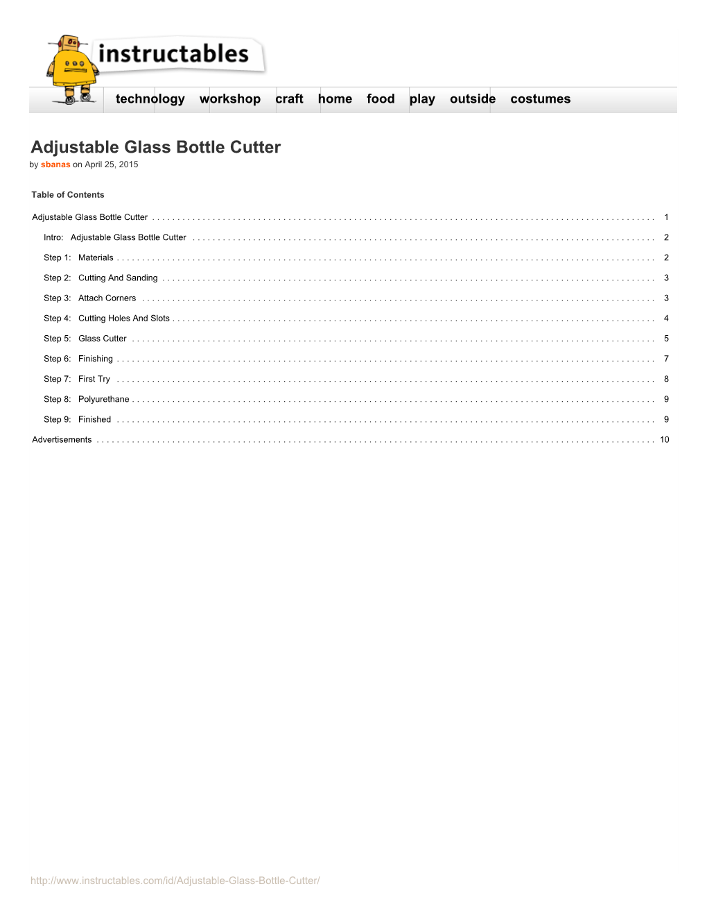 Adjustable Glass Bottle Cutter by Sbanas on April 25, 2015
