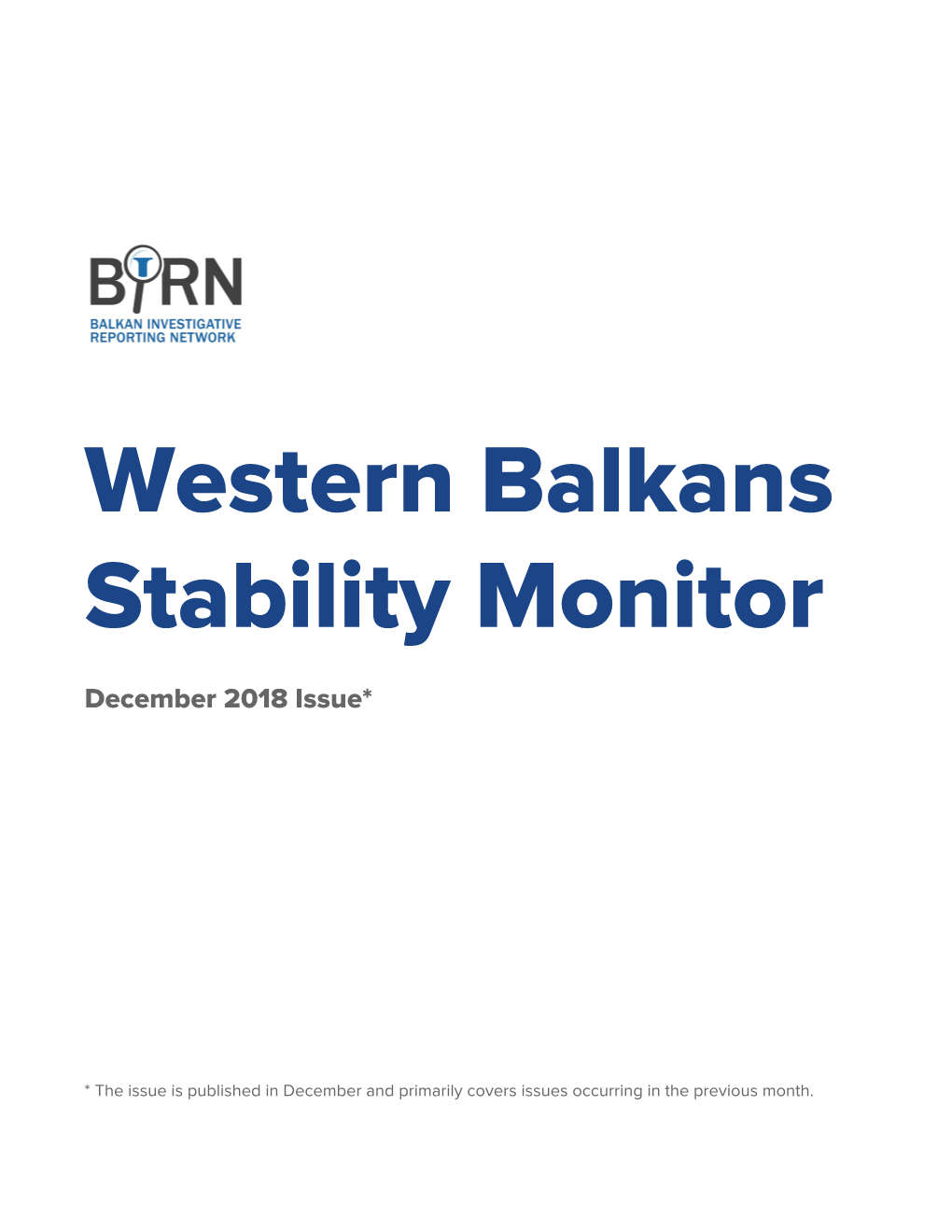 Western Balkans Stability Monitor