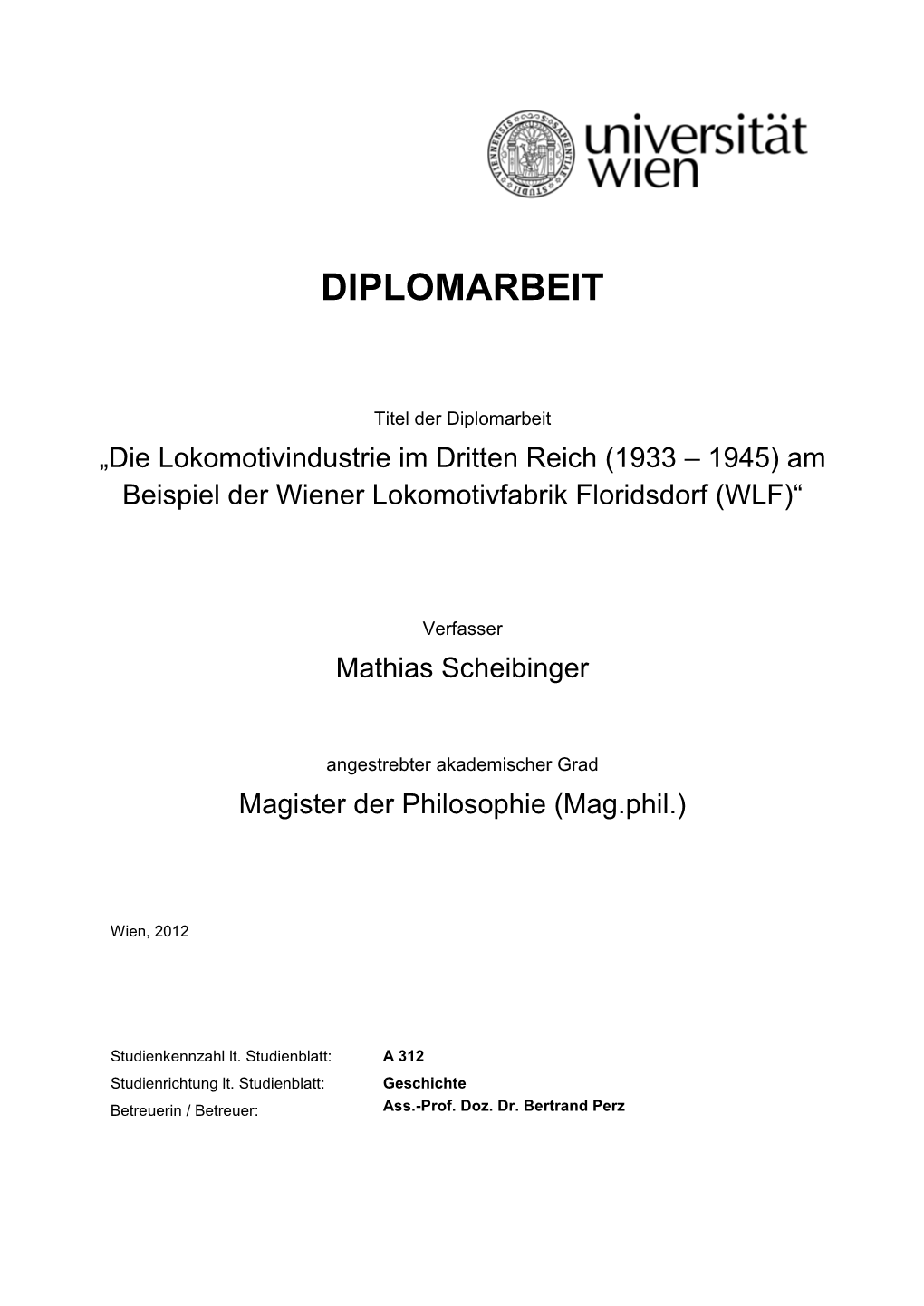 Diplomarbeit