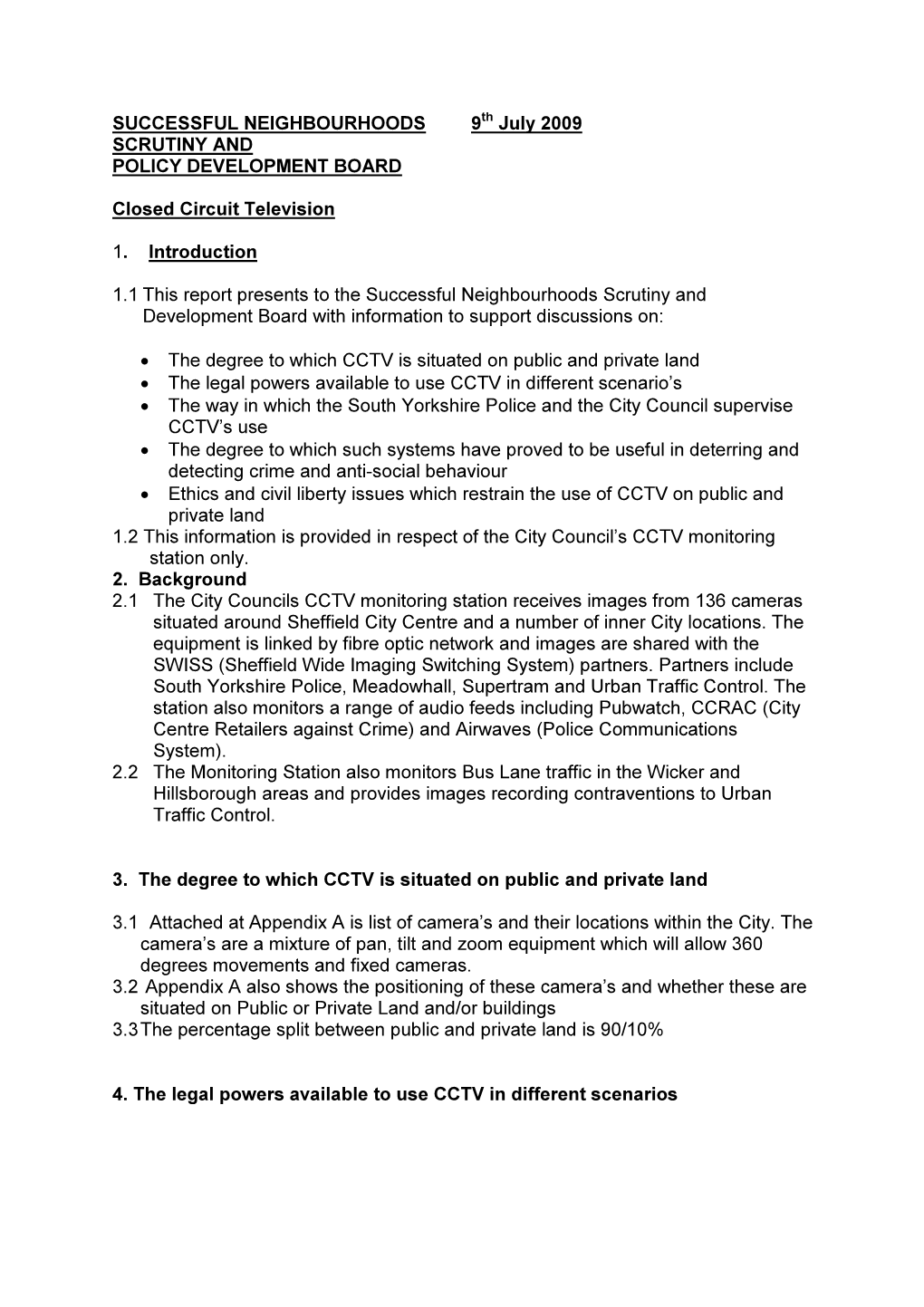 Successful Neighbourhoods Scrutiny and Policy