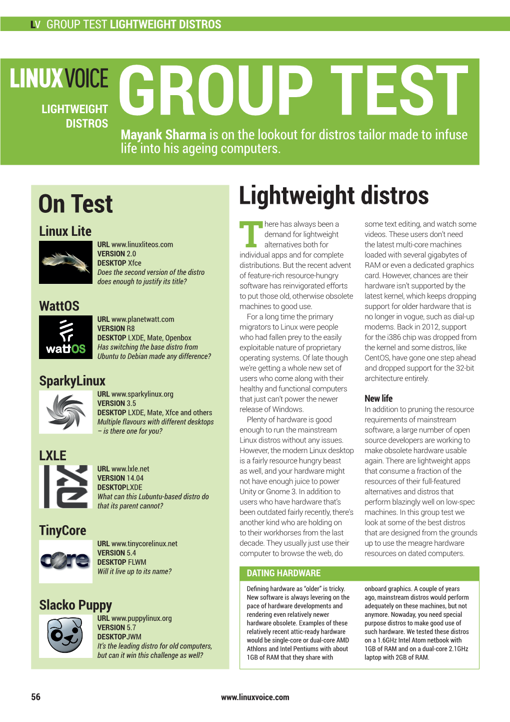 Lightweight Distros on Test