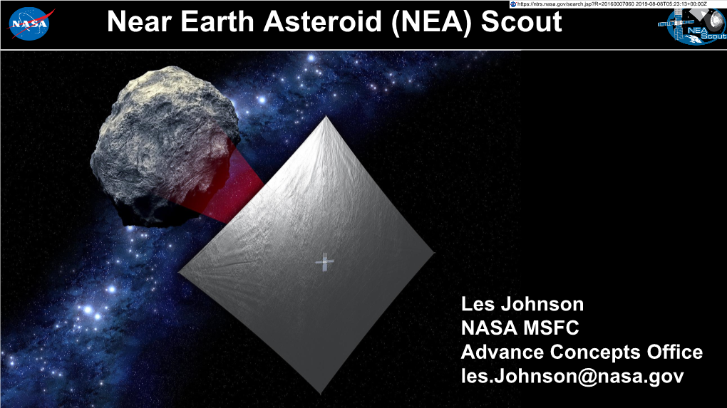 Near Earth Asteroid (NEA) Scout