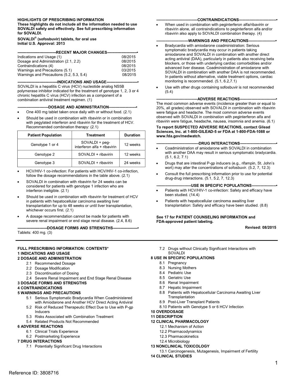 SOVALDI® (Sofosbuvir)