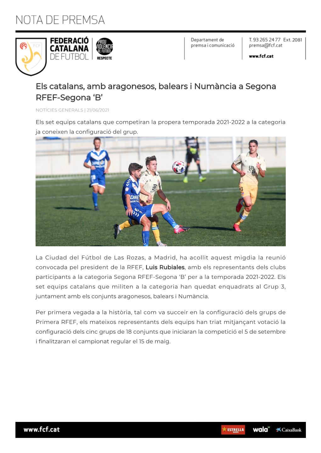 Els Catalans, Amb Aragonesos, Balears I Numància a Segona RFEF-Segona ‘B’