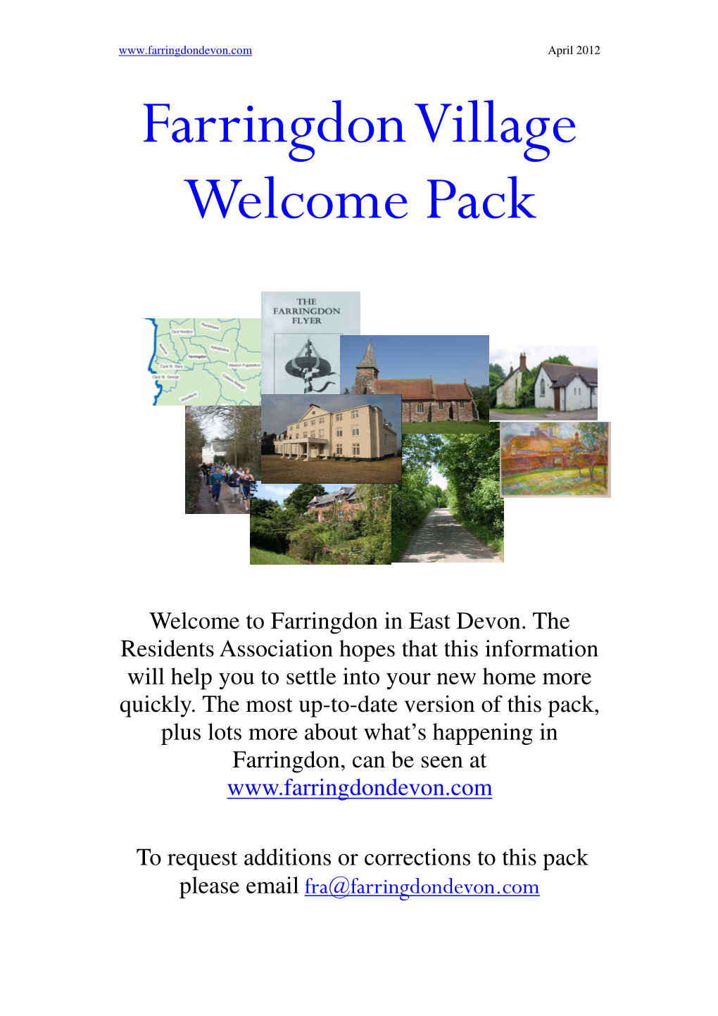 Farringdon Village Welcome Pack