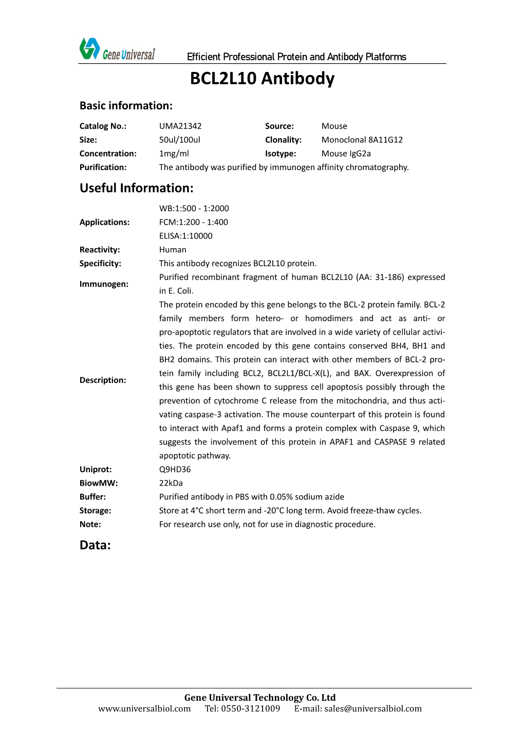 BCL2L10 Antibody